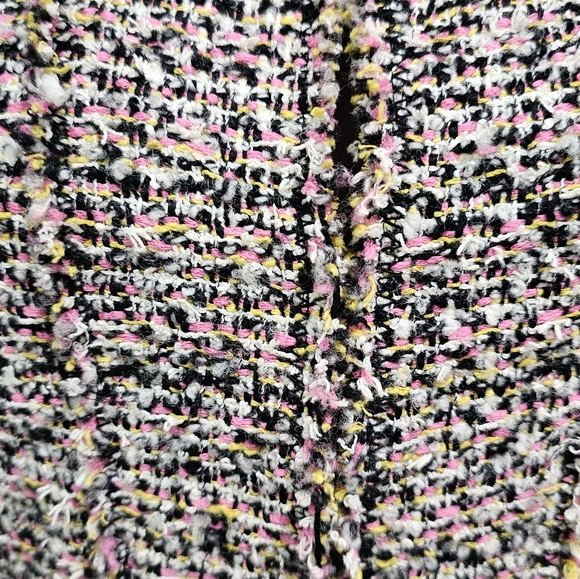REBECCA TAYLOR Women Tweed Wool Blend Pink Multi Jacket 2 - Picture 8 of 10